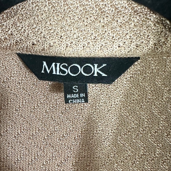 Misook Textured Gold Button Jacket in Sand Size Small - Picture 3 of 7